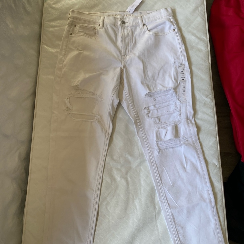White Distressed Jeans